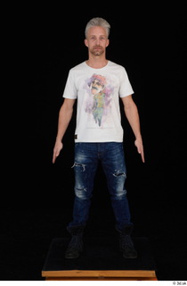  Lutro blue jeans casual dressed standing white t shirt whole body 0001.jpg